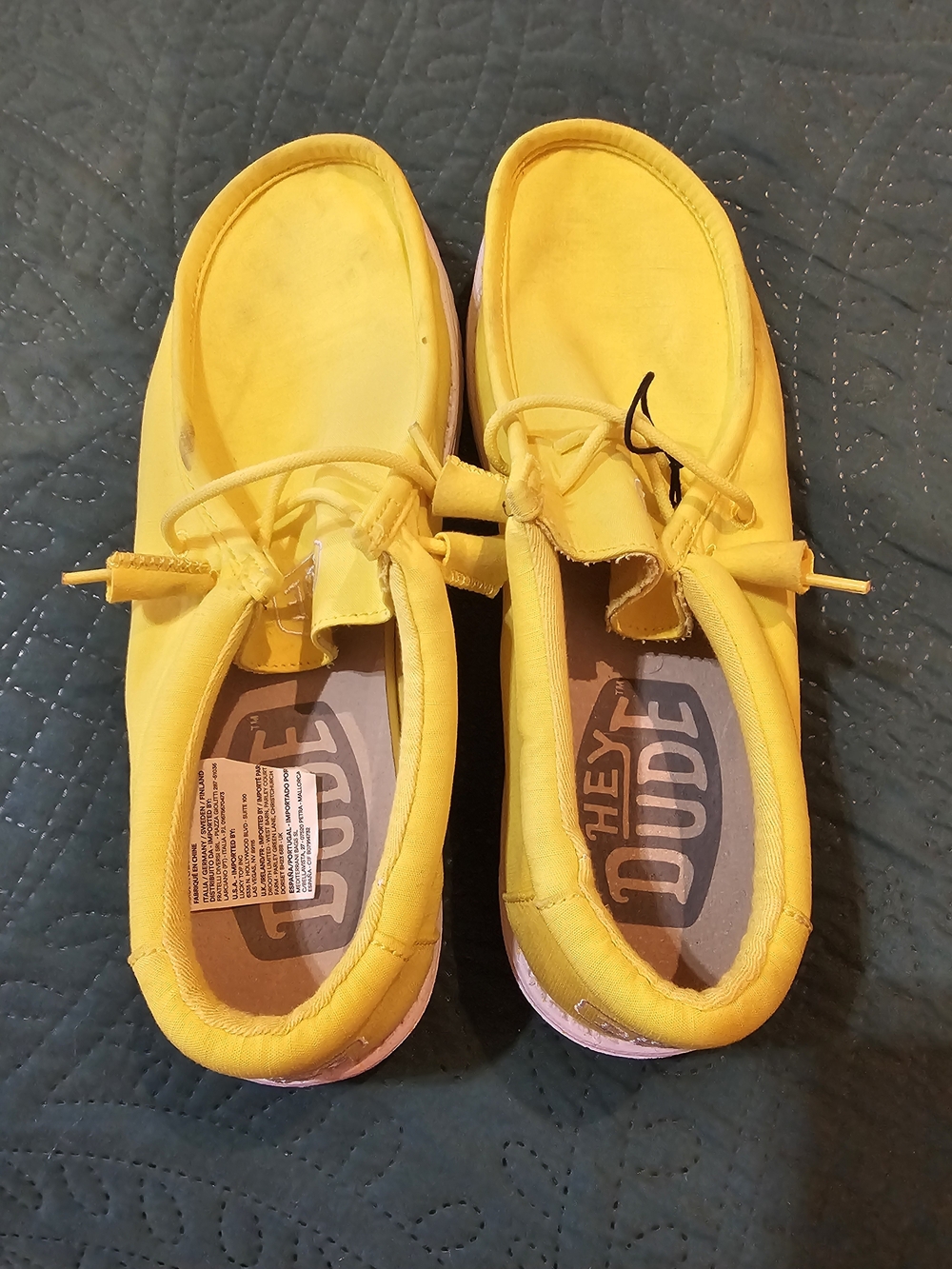 Hey Dude Kids Yellow Slip-On Moccasins